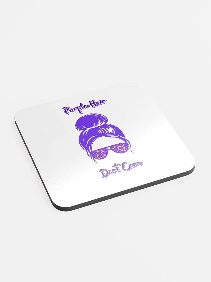 Funky Leopard Print Purple Hair Coaster product image (2)