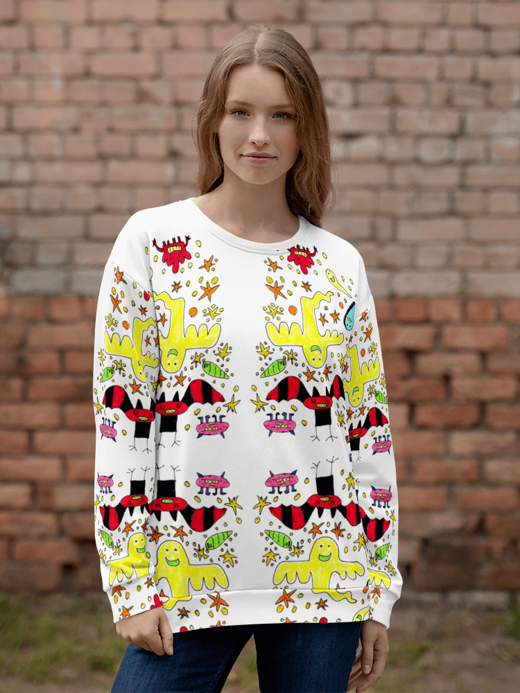 Whimsical Ghost Party All-Over Sweatshirt product image (6)