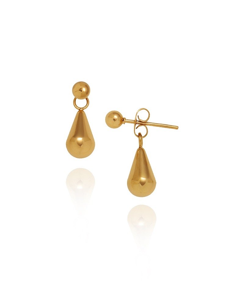 Teardrop Dangle Stud Earrings | 18K Gold Plated product image (1)