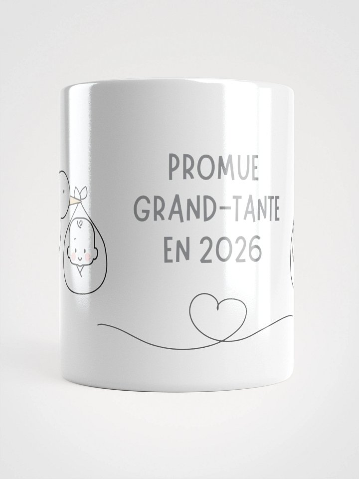 Mug Blanc - Promue Grand-Tante en 2026 - Cigogne Annonce Naissance - Cadeau Original product image (1)
