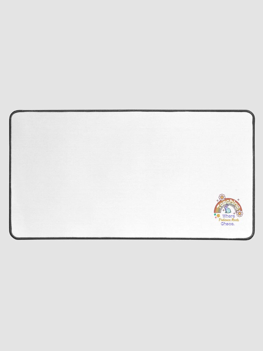 Bunny Teaching Where Patience Meets Chaos, Teachers Desk Mat product image (1)