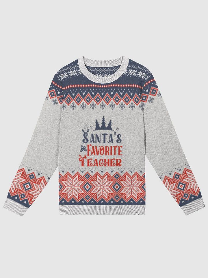 FESTIVE FAVORITE TEACHER CREWNECK SWEATER product image (1)
