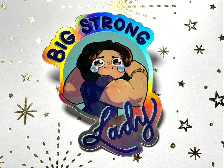 Big Strong Lady Sticker product image (1)