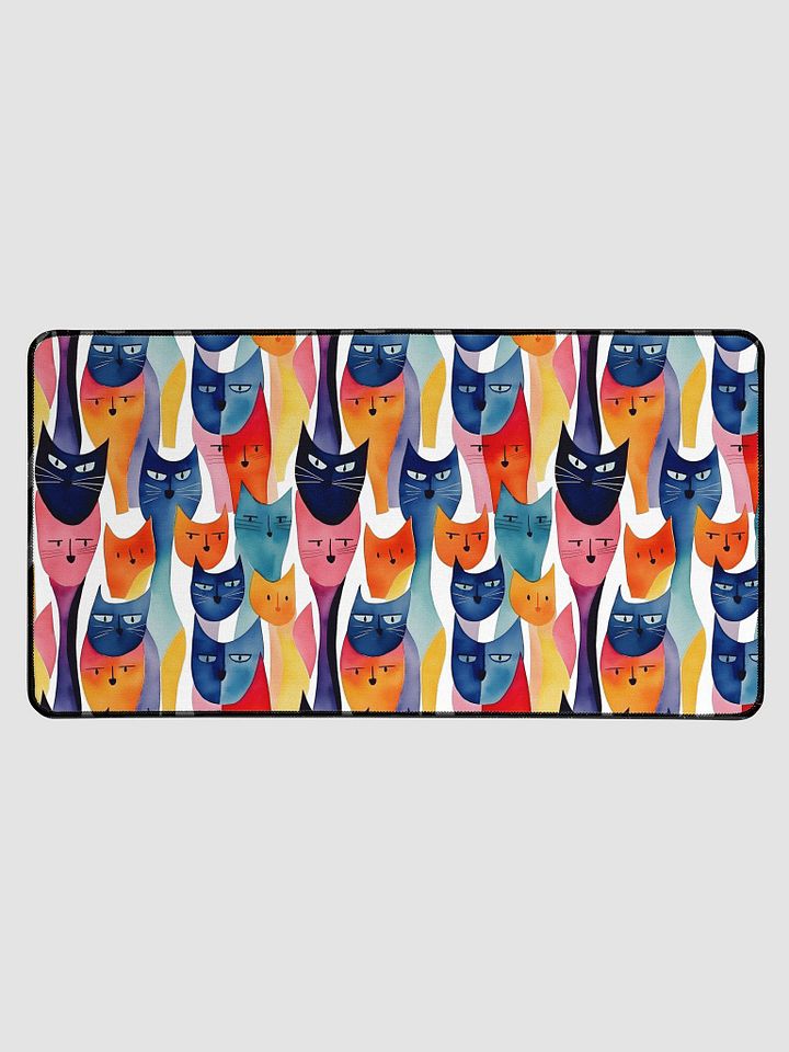 Watercolored Cats Desk Mat product image (1)