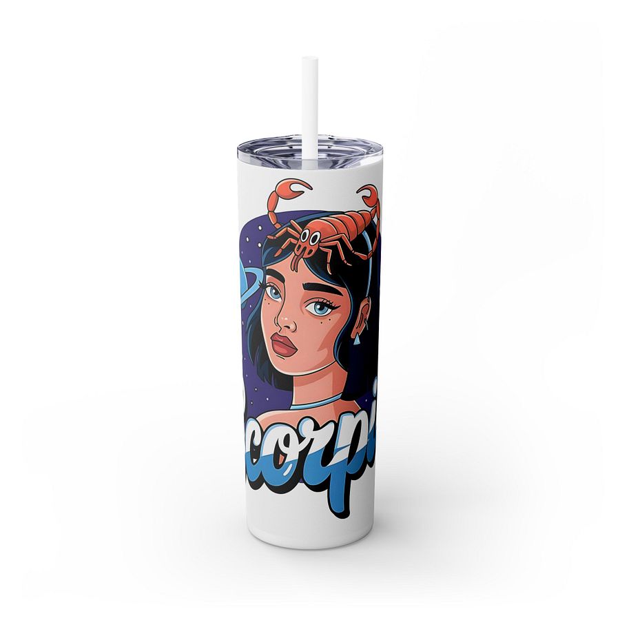 Scorpio Zodiac Tumbler Wrap Sublimation Design, Retro Astrology PNG, Scorpio Girl Illustration, Horoscope Gift for Scorpio Lovers product image (6)
