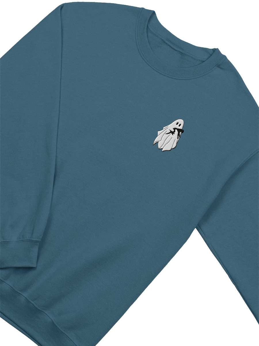 Embroidered Ghost Sweatshirt, Black Cat Sweater, Fall Sweatshirt for Women, Halloween Crewneck product image (19)