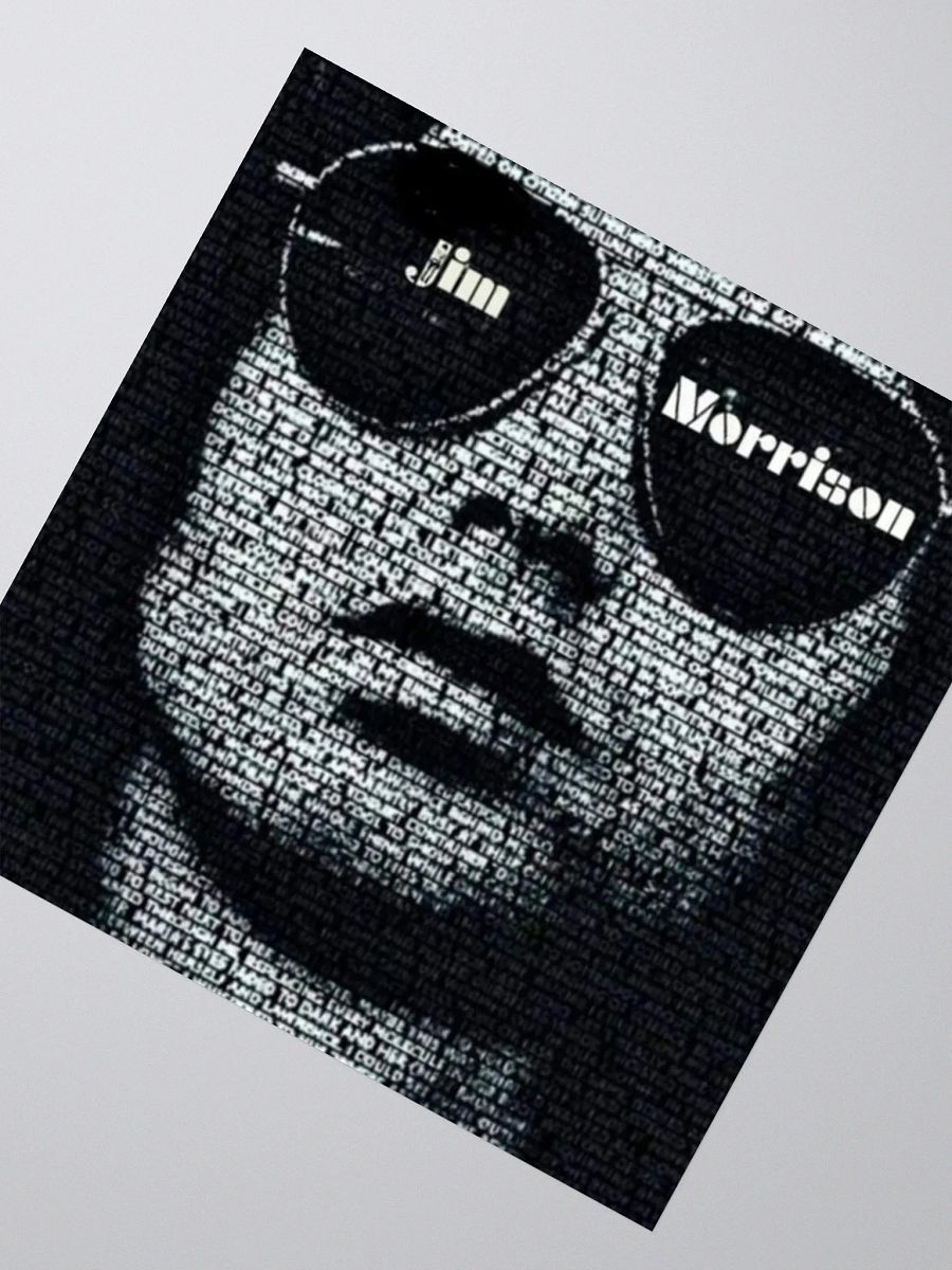 Jim Morrison | Black & White Art Sticker | The American Poet | The Doors product image (3)