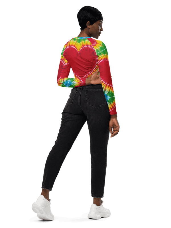 Rainbow heart tie dye crop top product image (3)