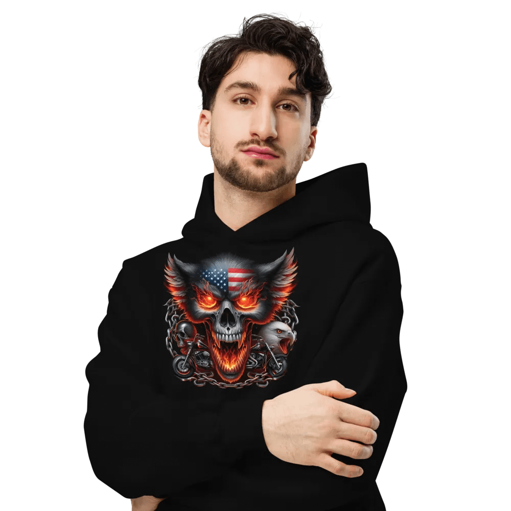 Patriotic Flames Oversized Hoodie #4 product image (6)