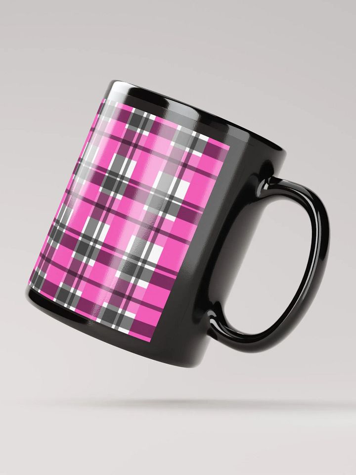 8T Sips Founders Plaid Black Glossy Mug product image (4)