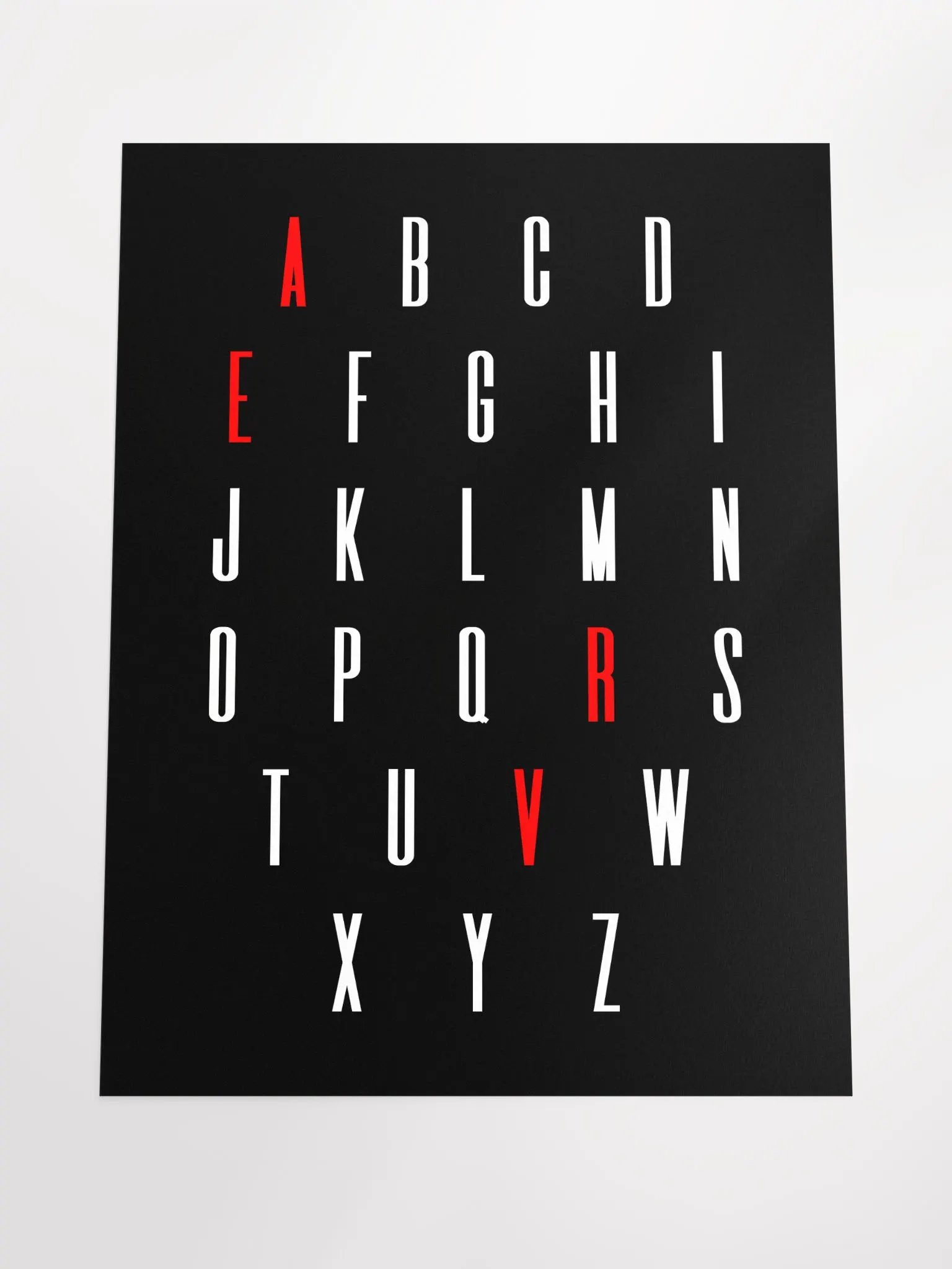 ALPHABET POSTER BLACK + FREE SHIPPING product image (4)