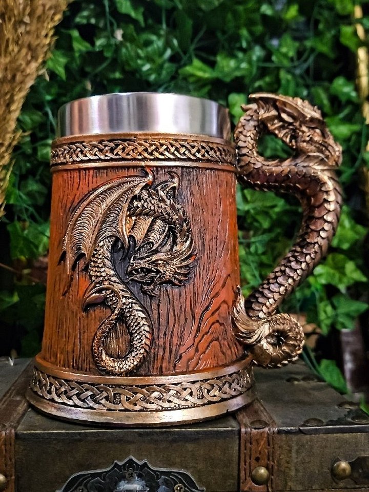 The Armored Kingdom Walnut Brown Battleborn Dragon Mug product image (1)
