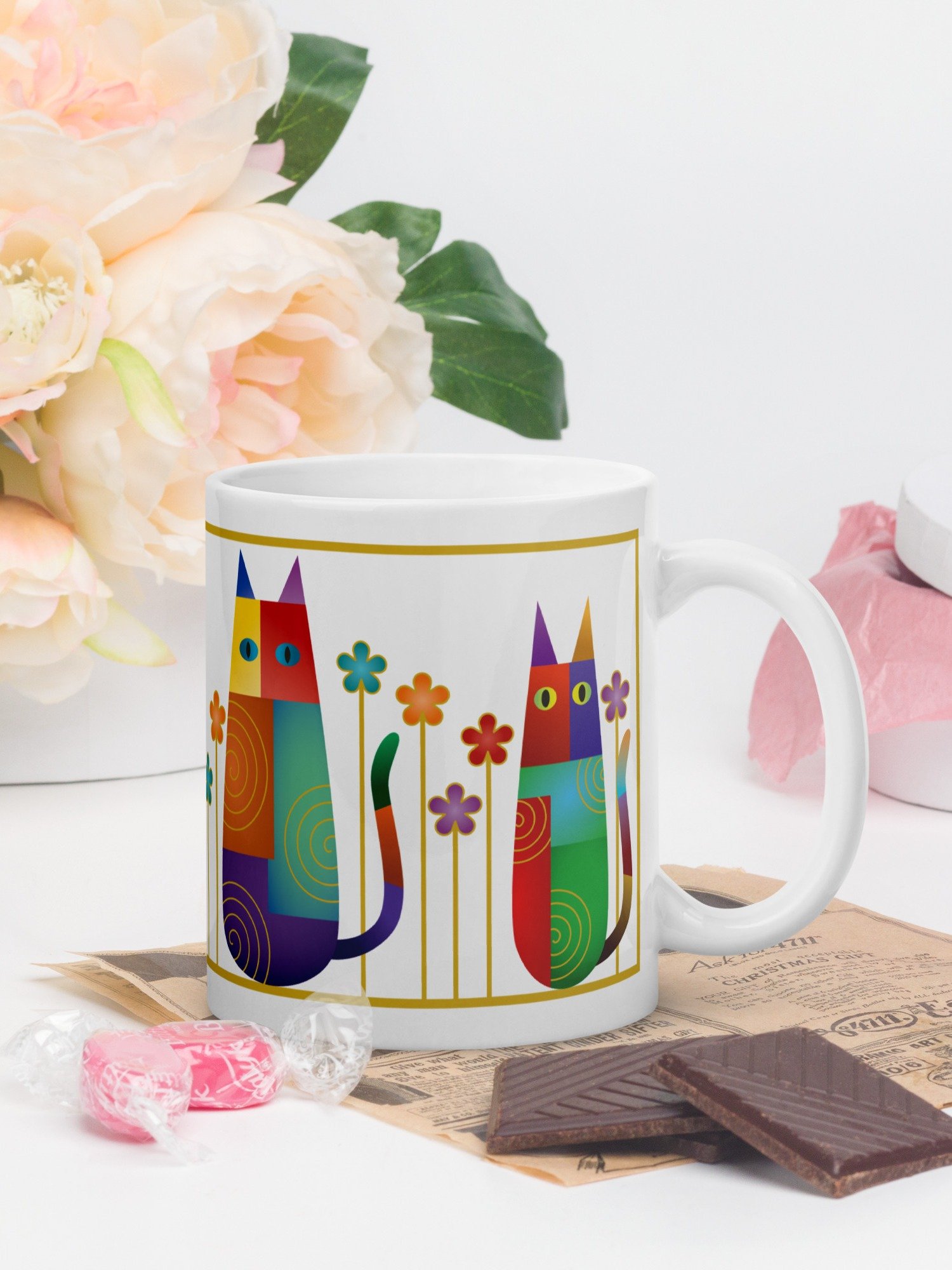 Cats and Flowers 11 oz Mug product image (3)