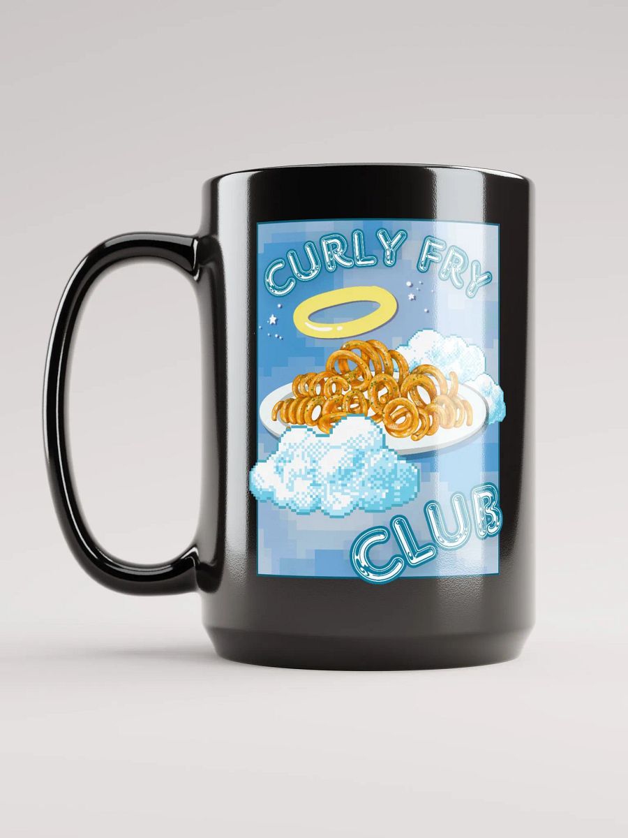 CURLY FRY CLUB black glossy mug product image (4)