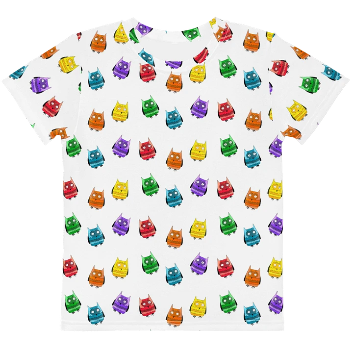 Colorful Owls - Kids Crewneck Tee product image (2)