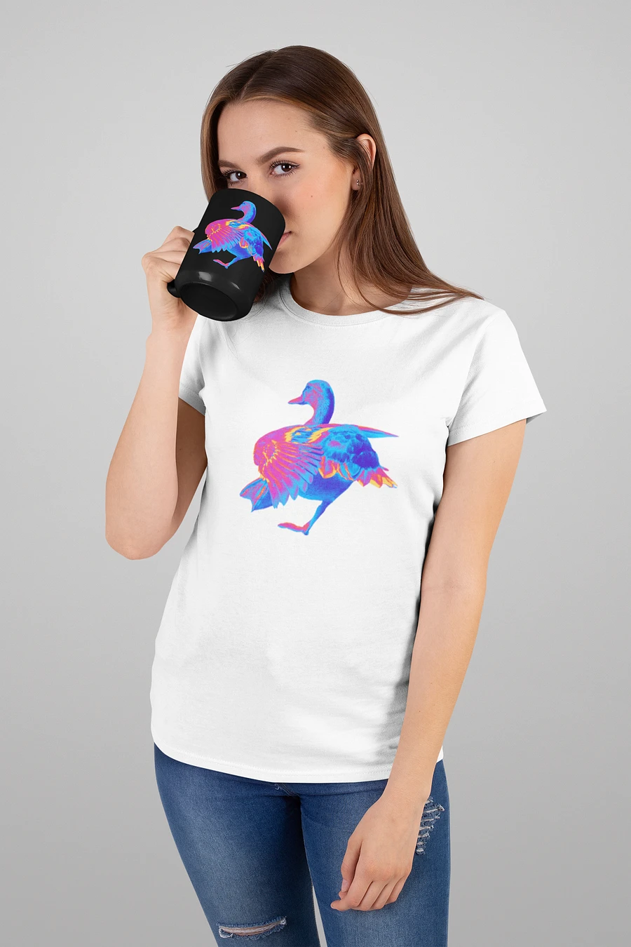 Funky Neon Pink and Blue Duck Mug product image (1)