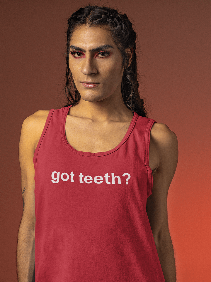 got teeth? jersey tank top product image (1)