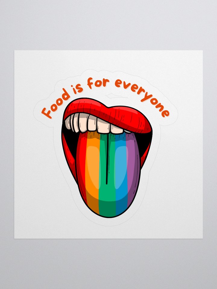 Food Is For Everyone Kiss cut Sticker product image (1)