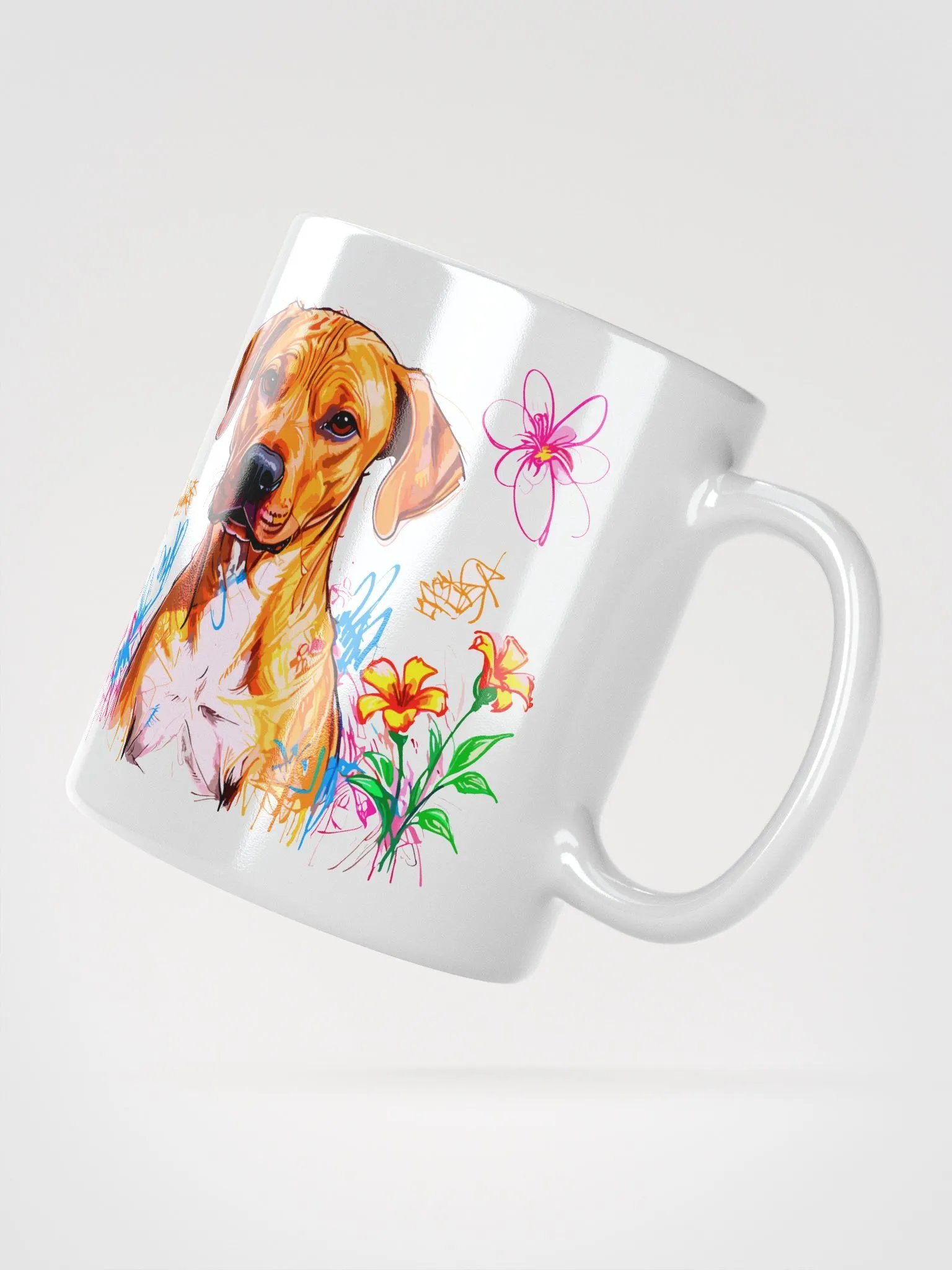 Scribbles Rhodesian Ridgeback 8 , Mug product image (4)
