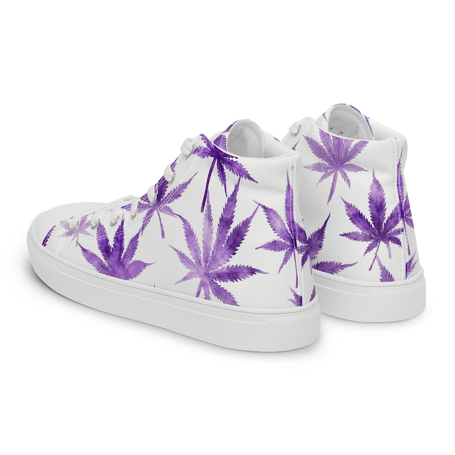 Purple Leaf High Top Canvas Shoes product image (5)