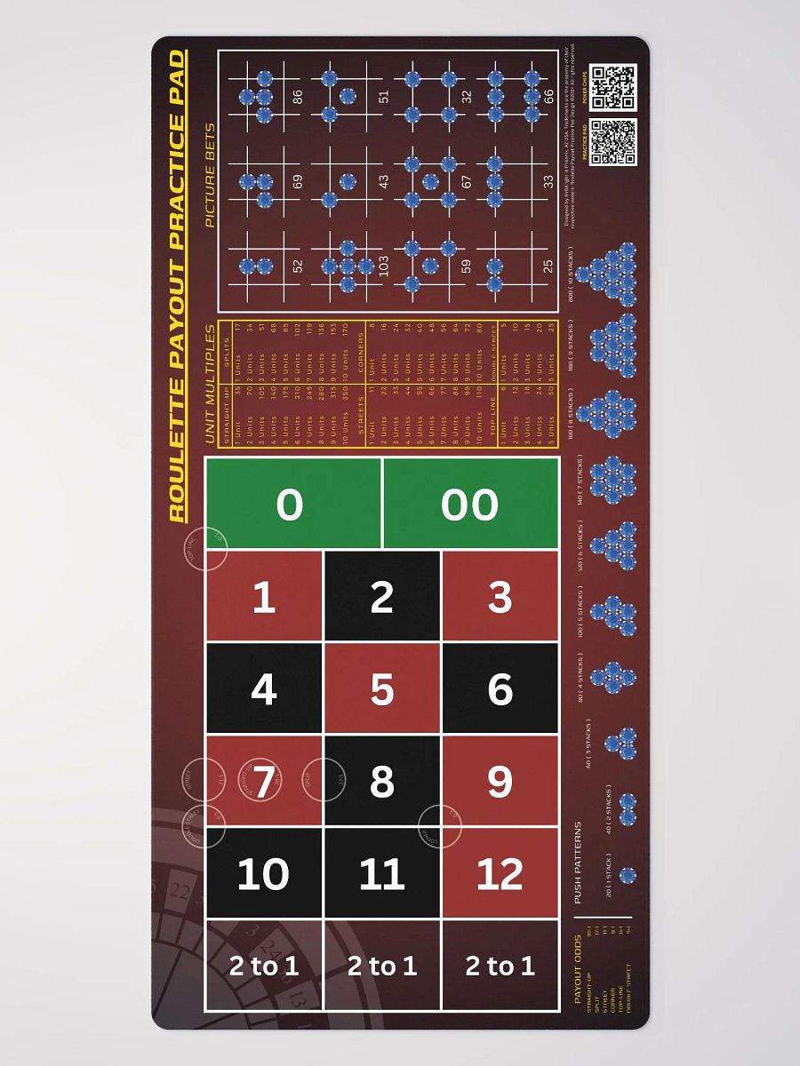 Roulette Payout Practice Pad - Classic Red Vignette product image (2)