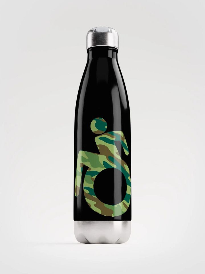 Wheelie, Green Camo SS Water Bottle product image (1)
