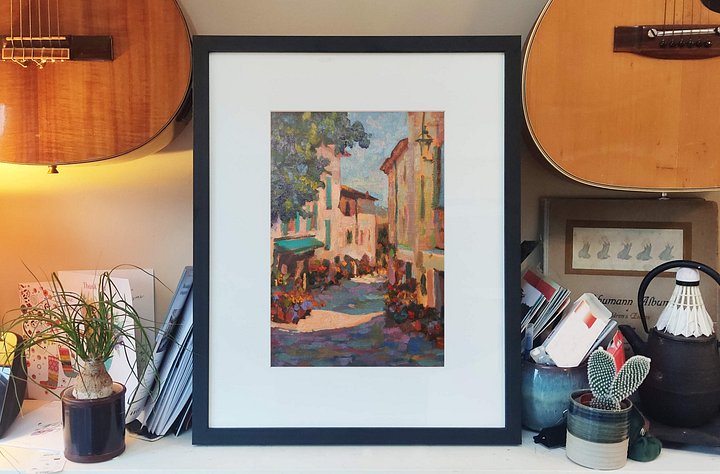 250730 Provencal Village Scene. Original Study Artwork. product image (2)