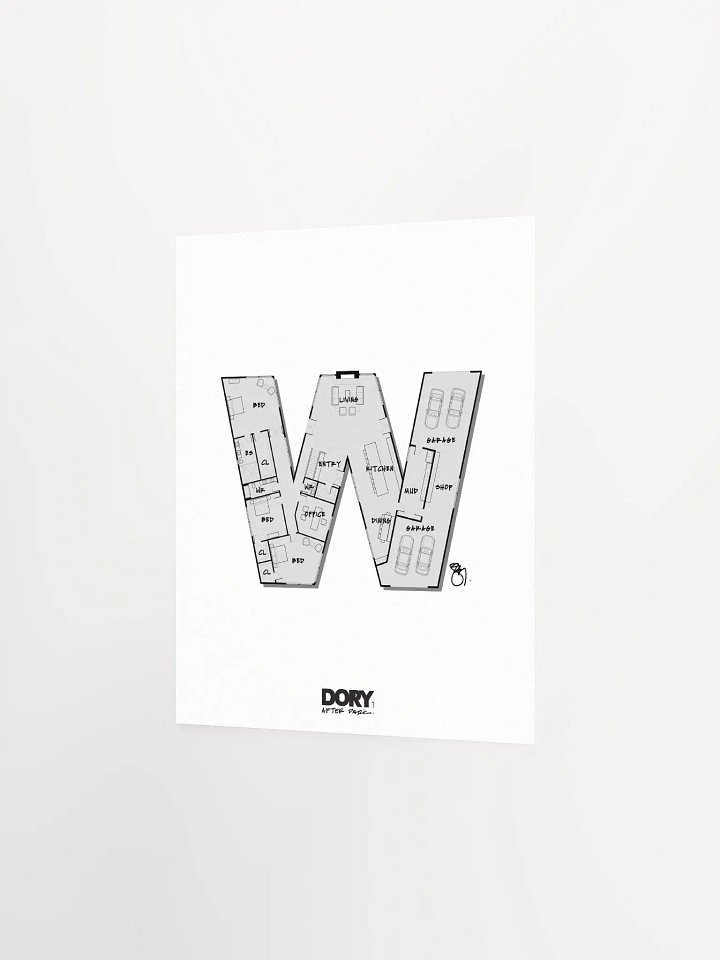 Alphabet Floor Plan Poster - W product image (2)