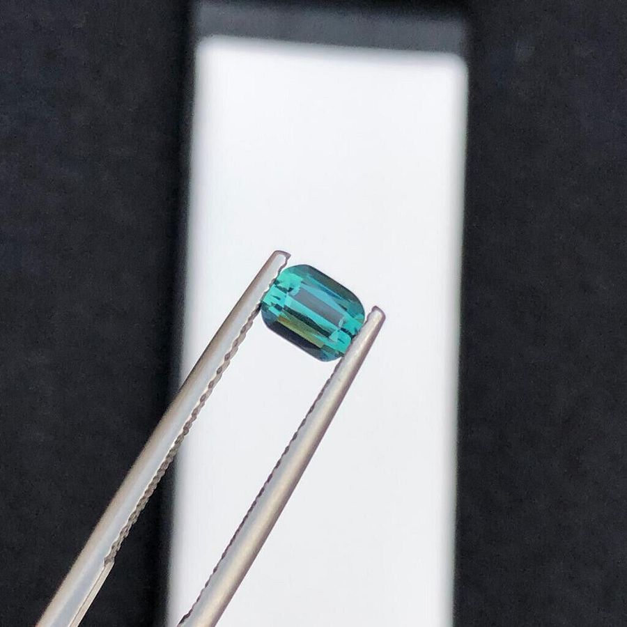 BLUE INDICOLITE TOURMALINE FOR RING CUSHION CUT GEMSTONE WIRE WRAPPING, 0.65 CRT product image (3)