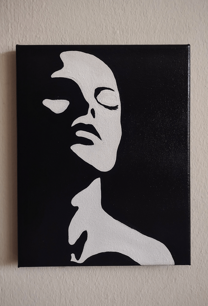 Black and White Negative Contrast Portraits on Canvas product image (2)