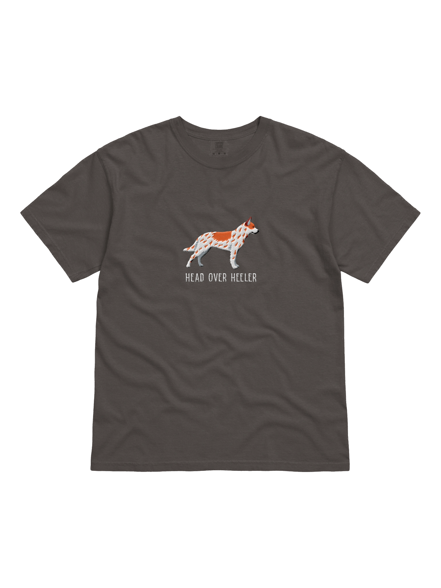 Head Over Heeler T-Shirt(Embroidered) of an Australian Cattle Dog(Red Heeler) product image (11)