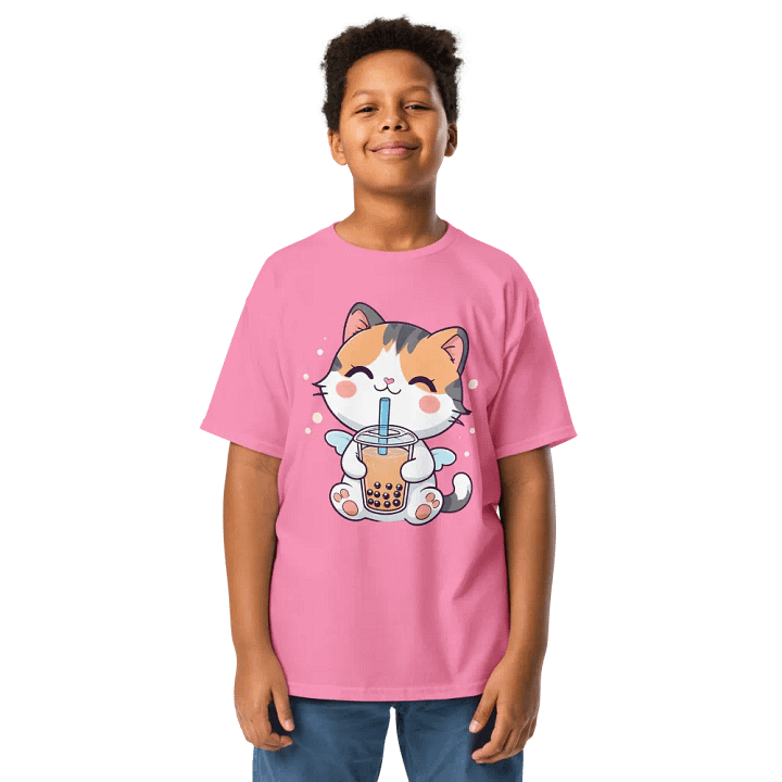 Angelic Cat Bubble Tea Youth Tee product image (2)