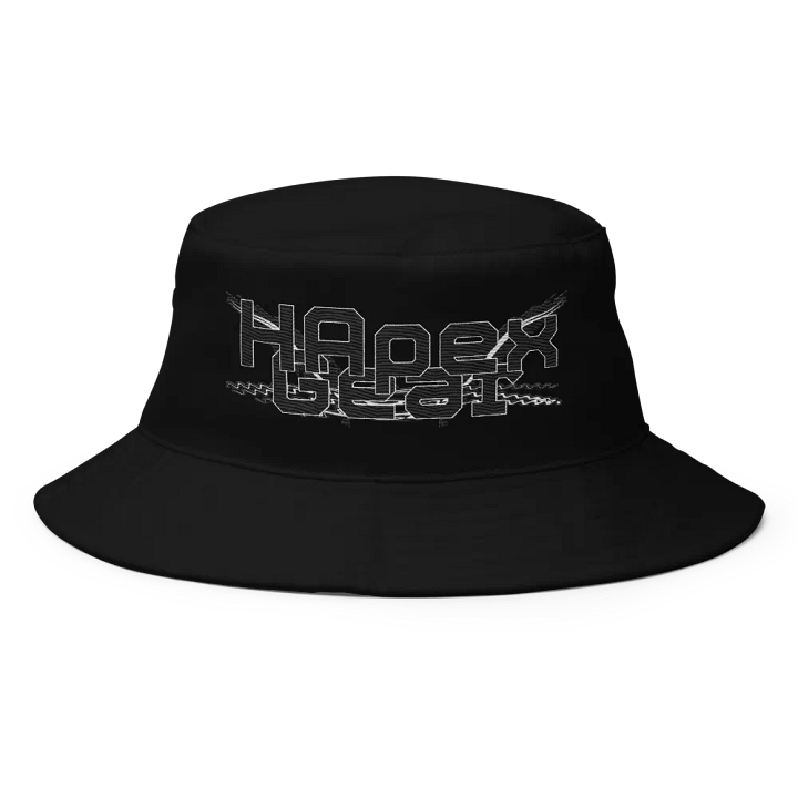 Bucket Hat - Embroidered - Black HApex Gear White Logo product image (2)