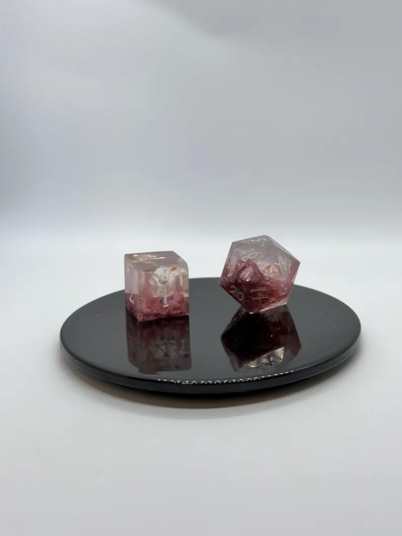 Clouded Butterfly - D&D dice set of 8 (caltrop + barrel) product image (4)