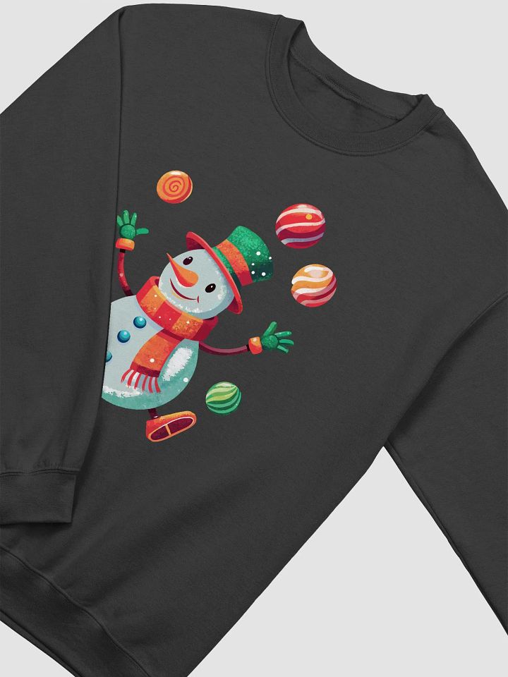 Festive Snowman Juggling Crewneck Sweatshirt product image (1)