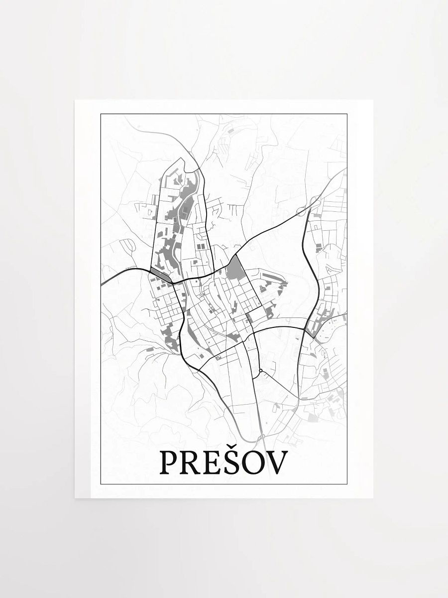 Prešov, Slovakia, city map print product image (5)