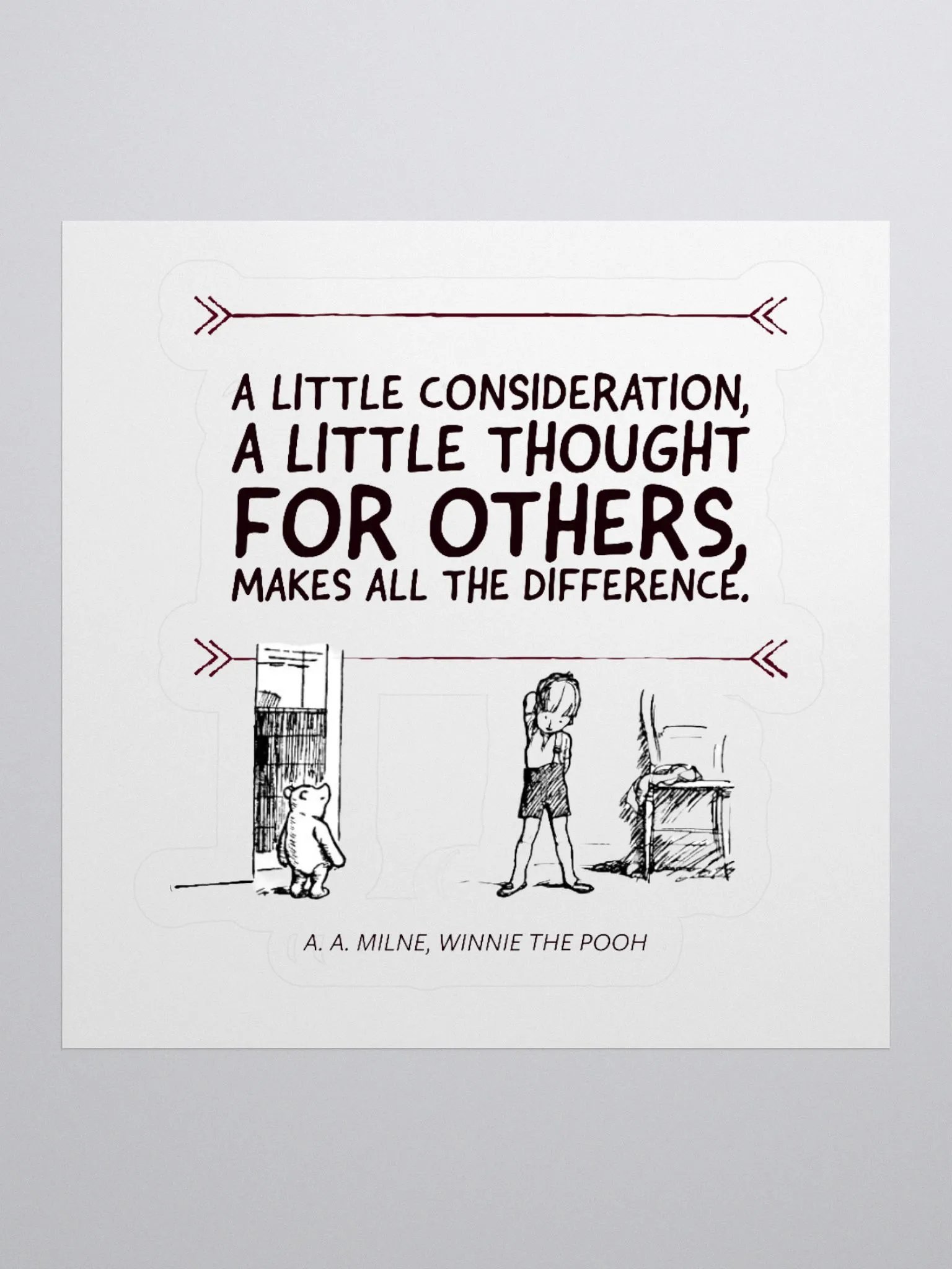 A Little Consideration Milne Sticker product image (3)
