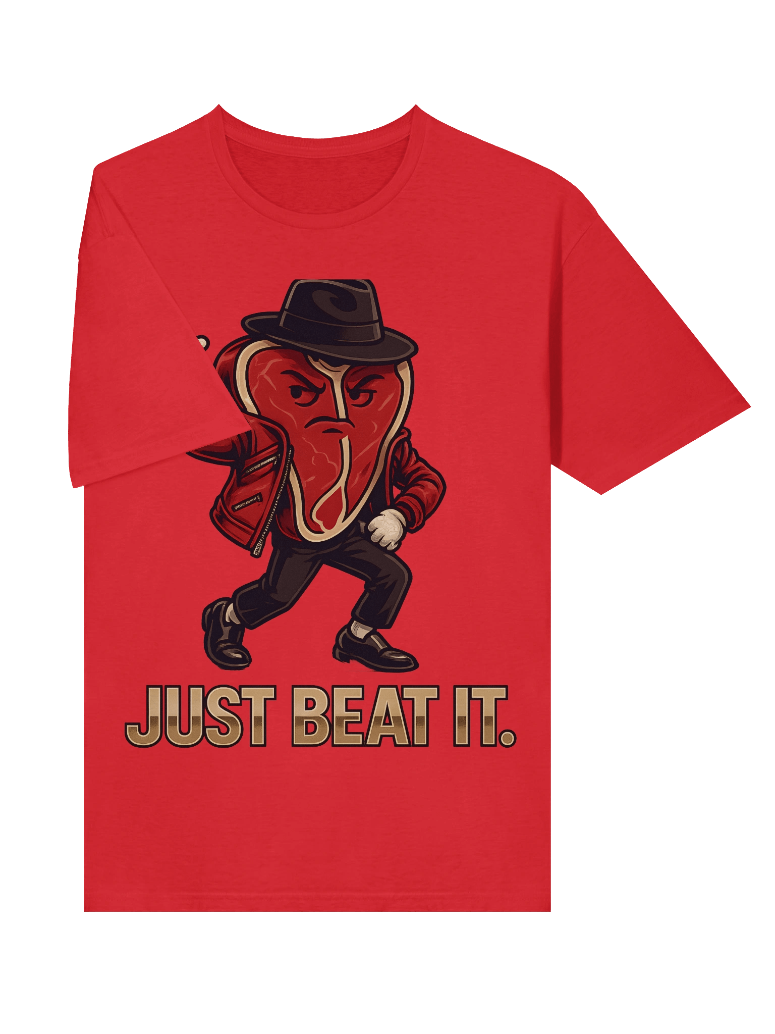 “Just Beat It” Dancing T-Bone Steak T-Shirt – Funny Michael Jackson Parody Tee for Meat Lovers product image (35)