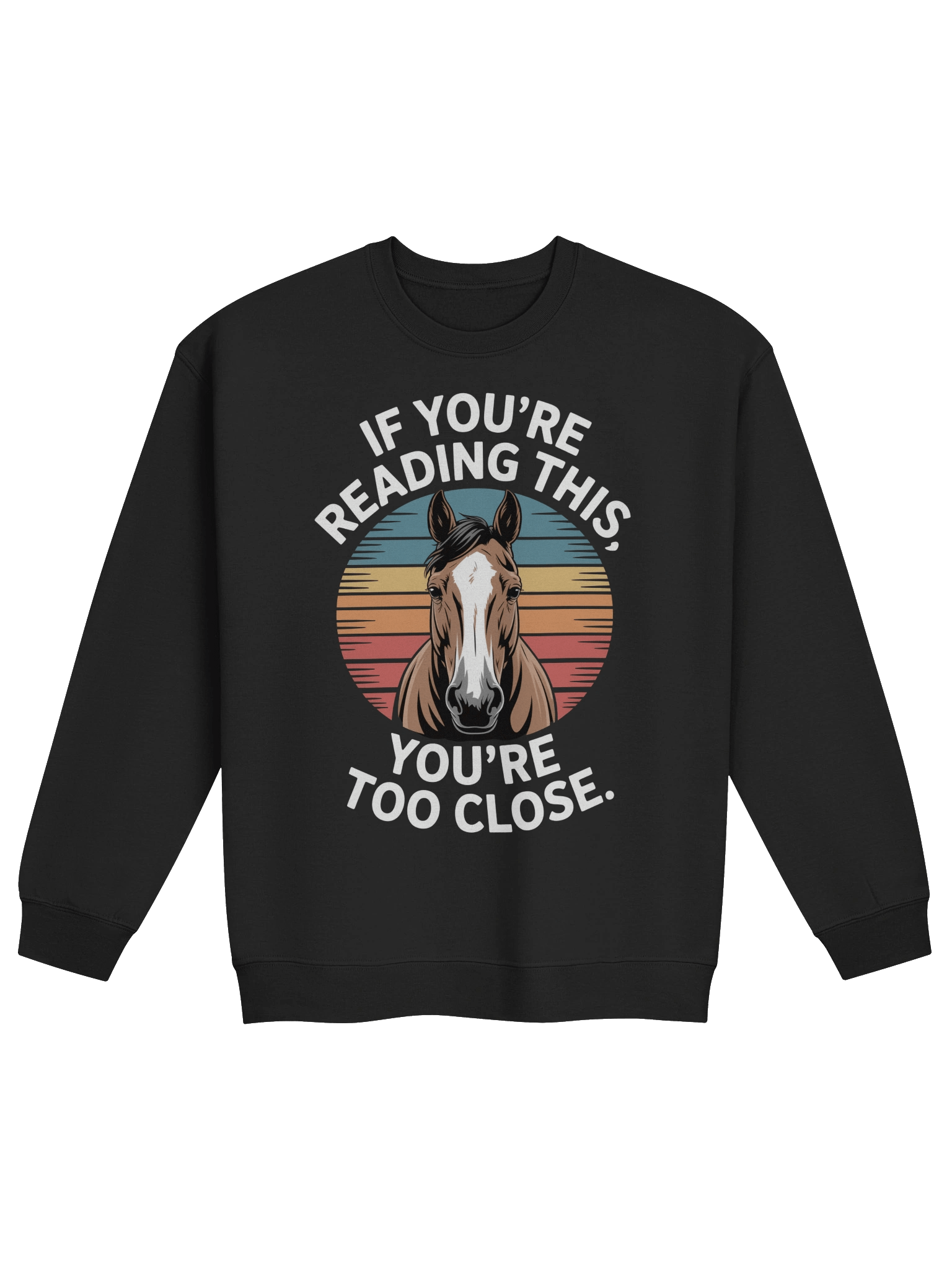 Personal Space Horse Warning Crewneck - Equestrian Boundaries product image (2)