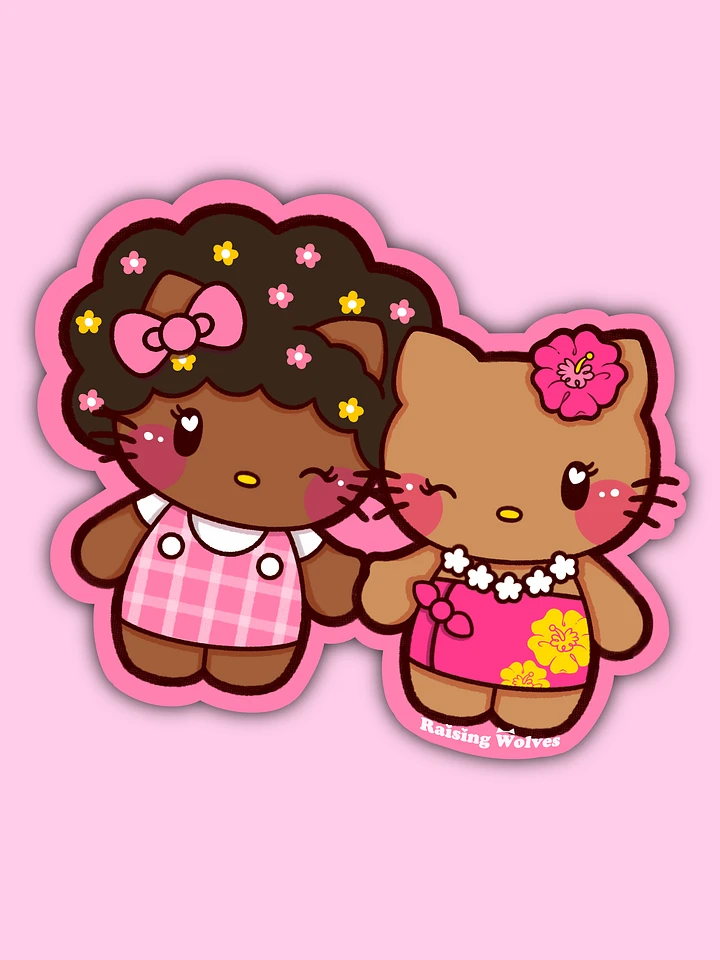Afro + Aloha Kitty Sticker product image (1)