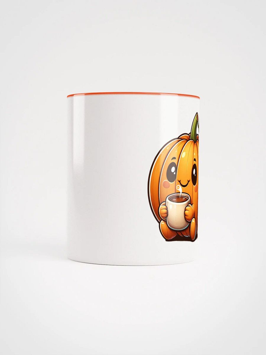 The Pumpkin Enjoying Coffee Mug With Orange Color Inside product image (5)