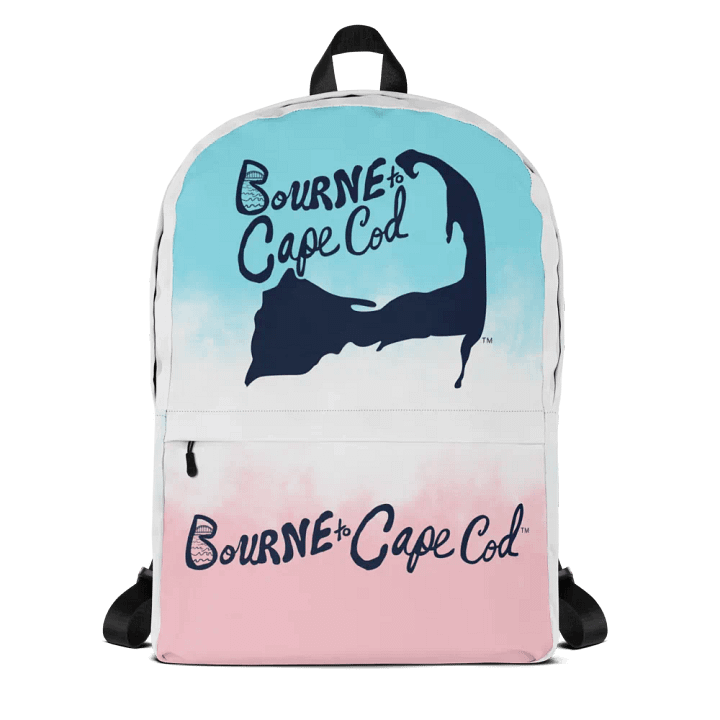 🌊 BOURNE to Backpack – Coastal Cool with BRN.2C.C.™ Vibes 🎒| Navy Logos | Patriotic Pastels product image (1)