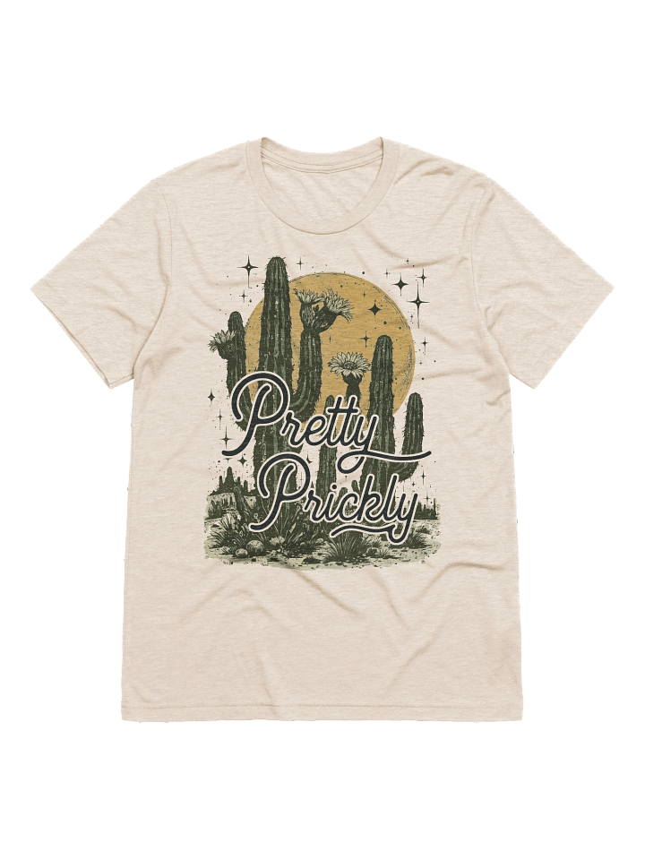 The "Pretty Prickly" Cactus Triblend T-shirt product image (2)