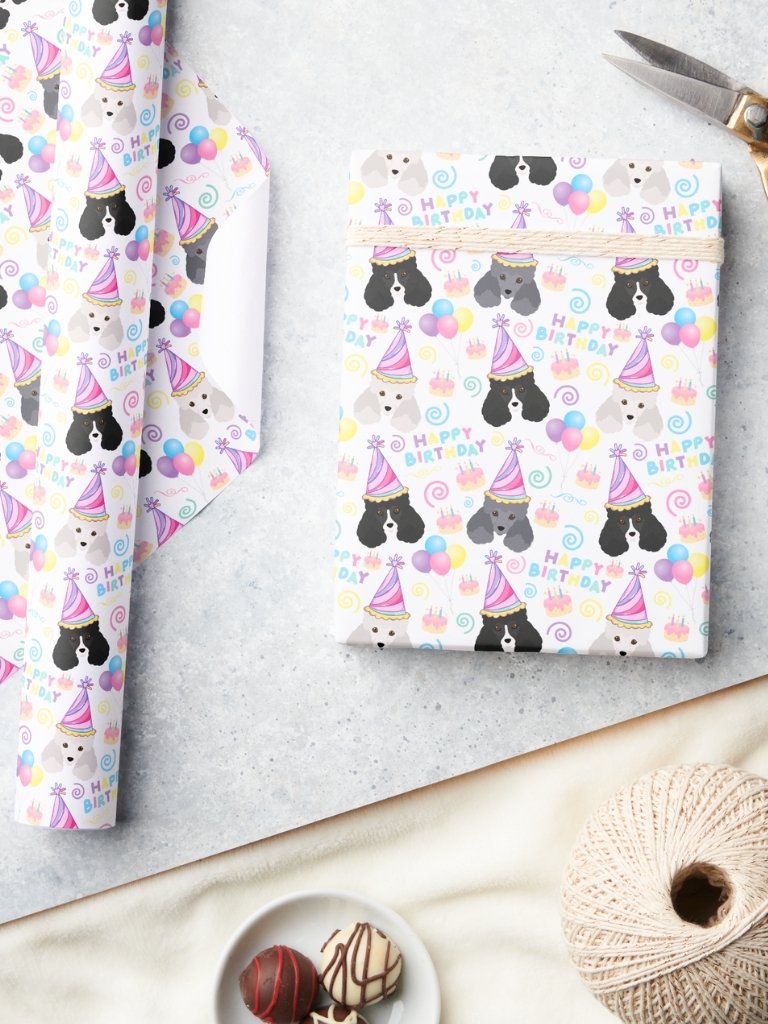 Parti Poodle Birthday Wrapping Paper product image (3)
