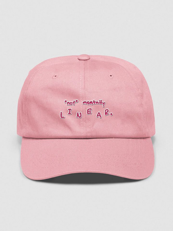 *not* mentally linear. (pink+ white lined design) classic dad hat product image (49)