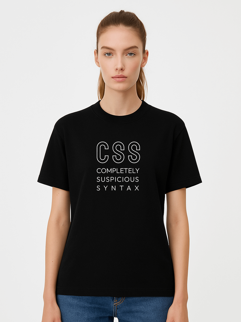 CSS: completely suspicious syntax t-shirt product image (1)