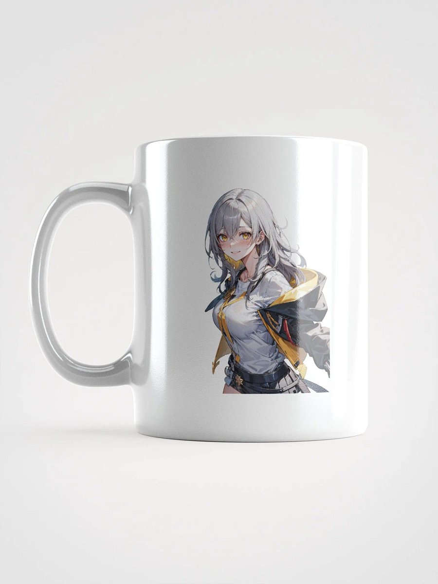 White Glossy Mug - Trailblazer Female (Honkai Star Rail) product image (6)