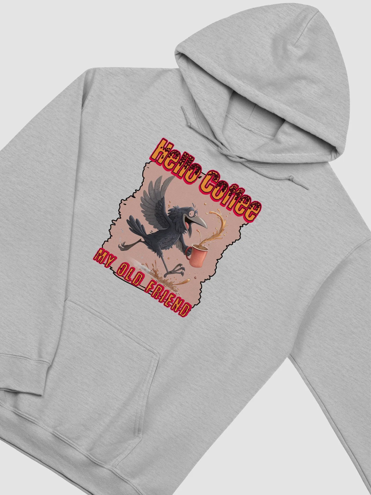 Hello Coffee My Old Friend Raven Bird Classic Hoodie product image (26)