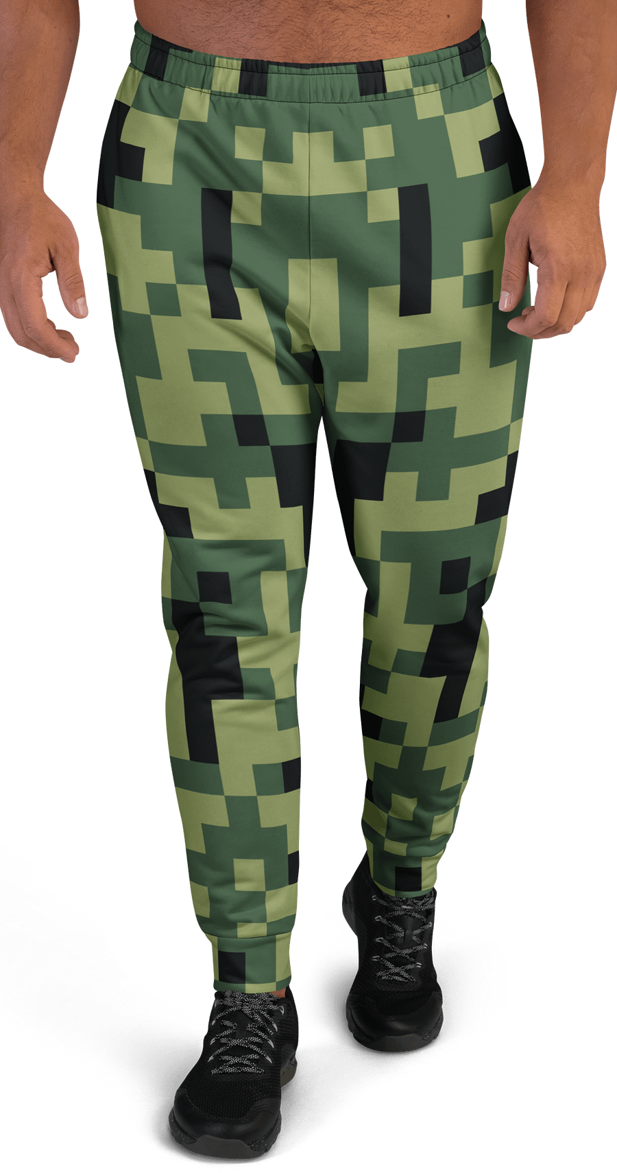 Military Green Camouflage Pixels Camo Pattern Men's Joggers product image (3)