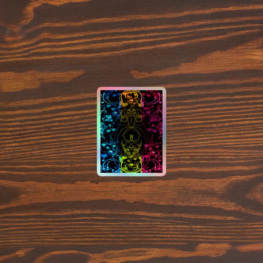 Pansexual Pride Flag Sticker (Flourish Variation) product image (5)
